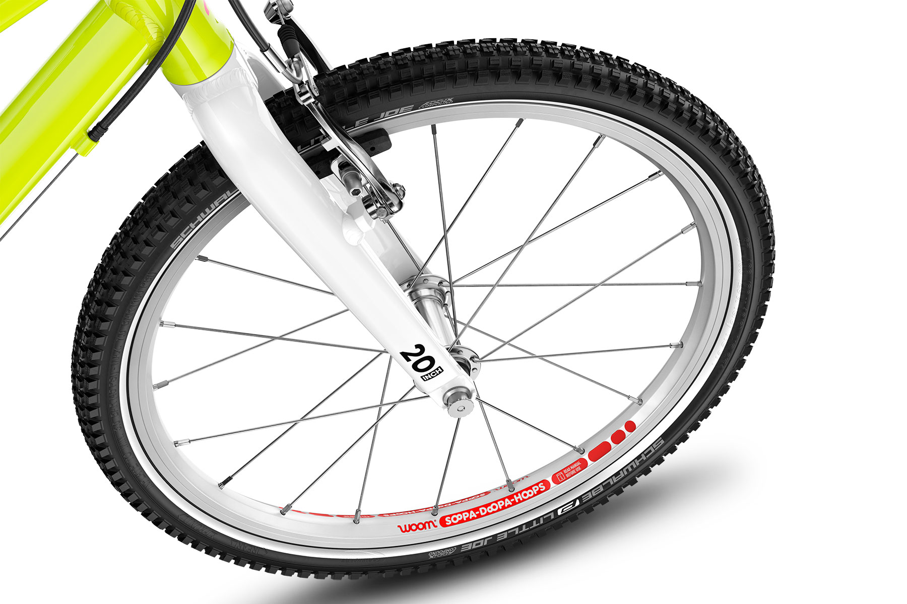 woom GO 4 Neon Lime LTD Forhjul